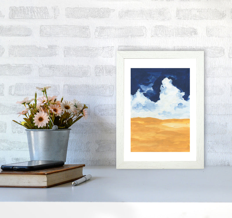 Horizon Abstract Clouds  Art Print by Pixy Paper A4 Oak Frame