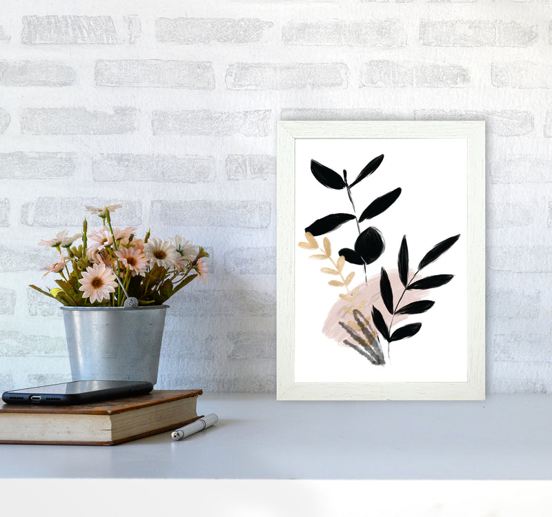 Delicate Floral 01 Art Print by Pixy Paper A4 Oak Frame