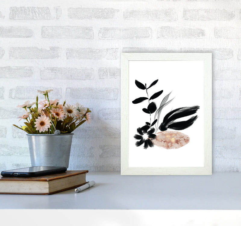 Delicate Floral 03 Art Print by Pixy Paper A4 Oak Frame