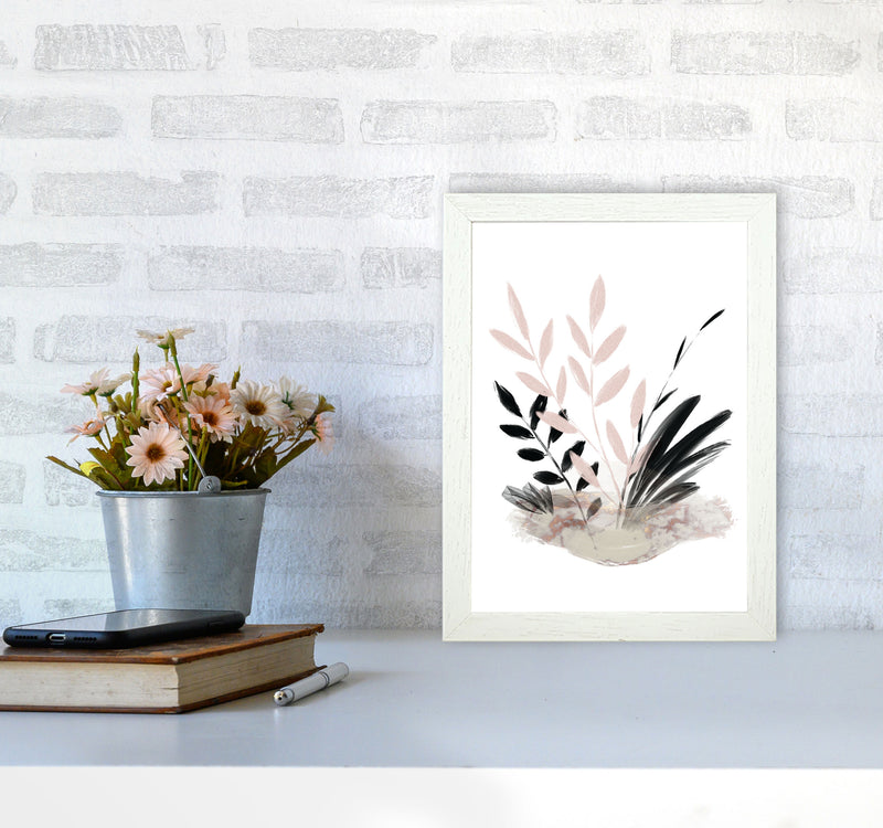 Delicate Floral 05 Art Print by Pixy Paper A4 Oak Frame
