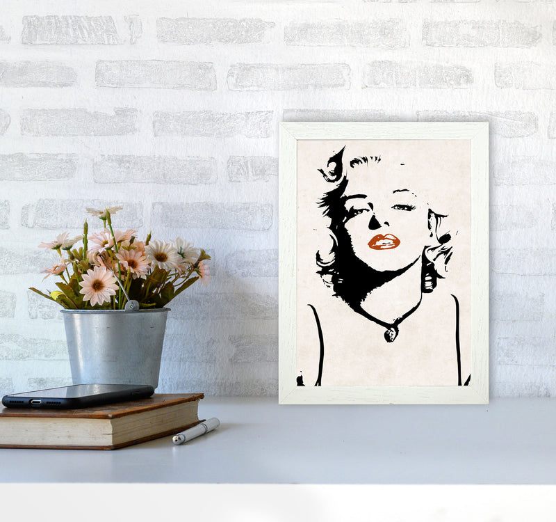 Autumn Marilyn abstract Art Print by Pixy Paper A4 Oak Frame