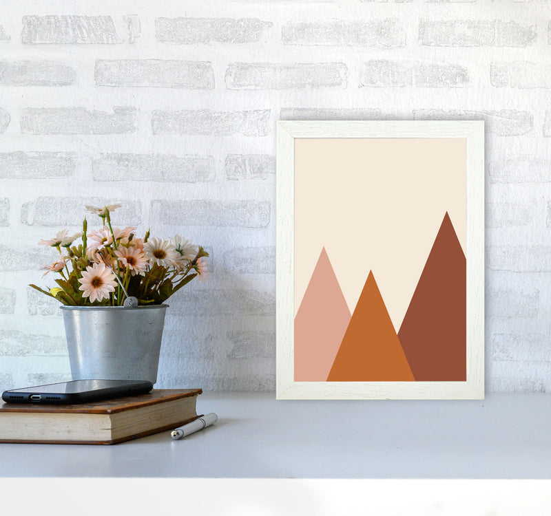 Autumn Rolly abstract Art Print by Pixy Paper A4 Oak Frame
