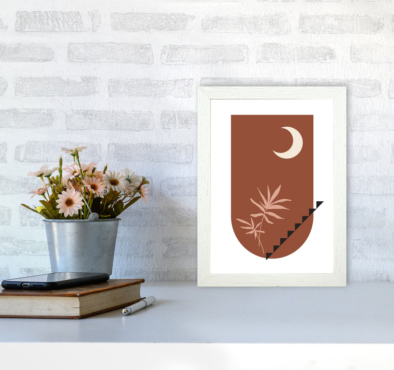 Autumn Willow abstract Art Print by Pixy Paper A4 Oak Frame