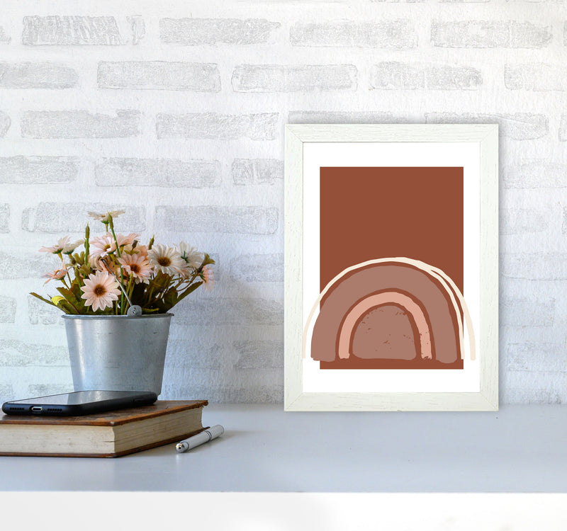 Autumn Camilla abstract Art Print by Pixy Paper A4 Oak Frame