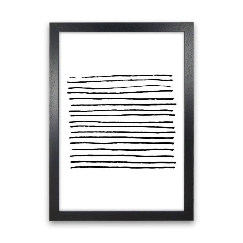 Black Zebra Lines Abstract Modern Print Black Grain