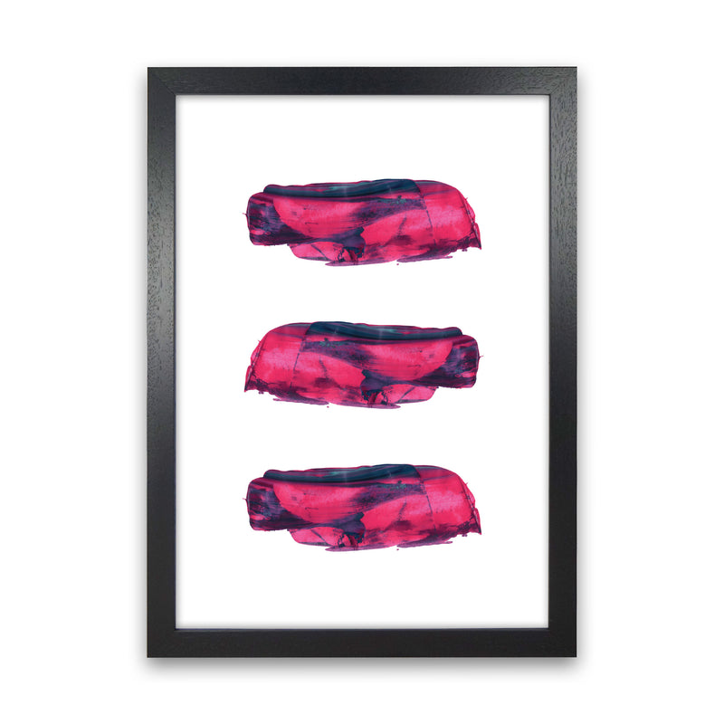Pink And Purple Abstract Paint Strokes Modern Print Black Grain