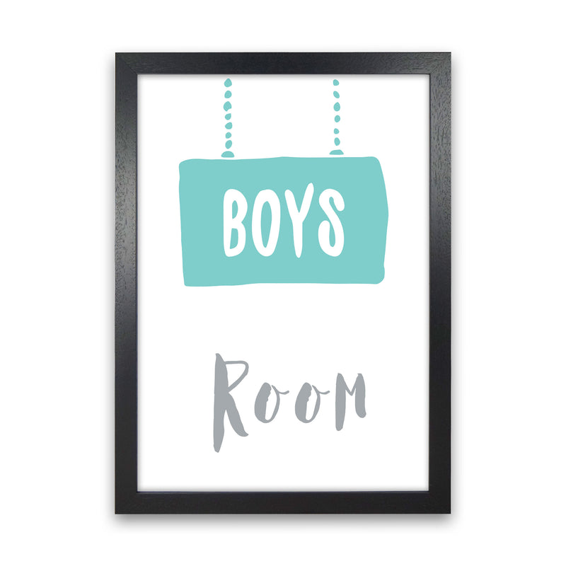 Boys Room Mint Framed Nursey Wall Art Print Black Grain