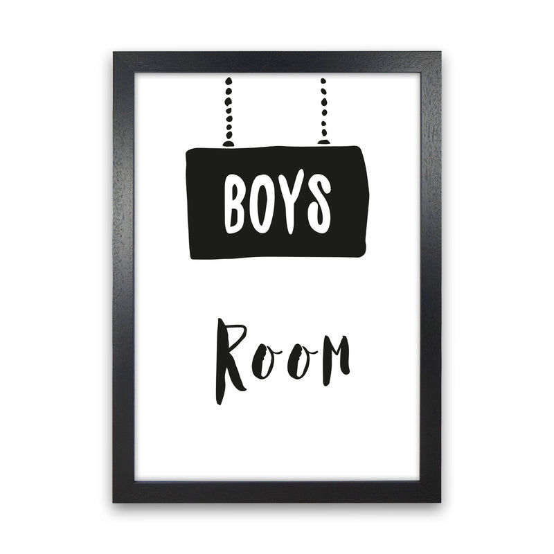 Boys Room Black Framed Nursey Wall Art Print Black Grain