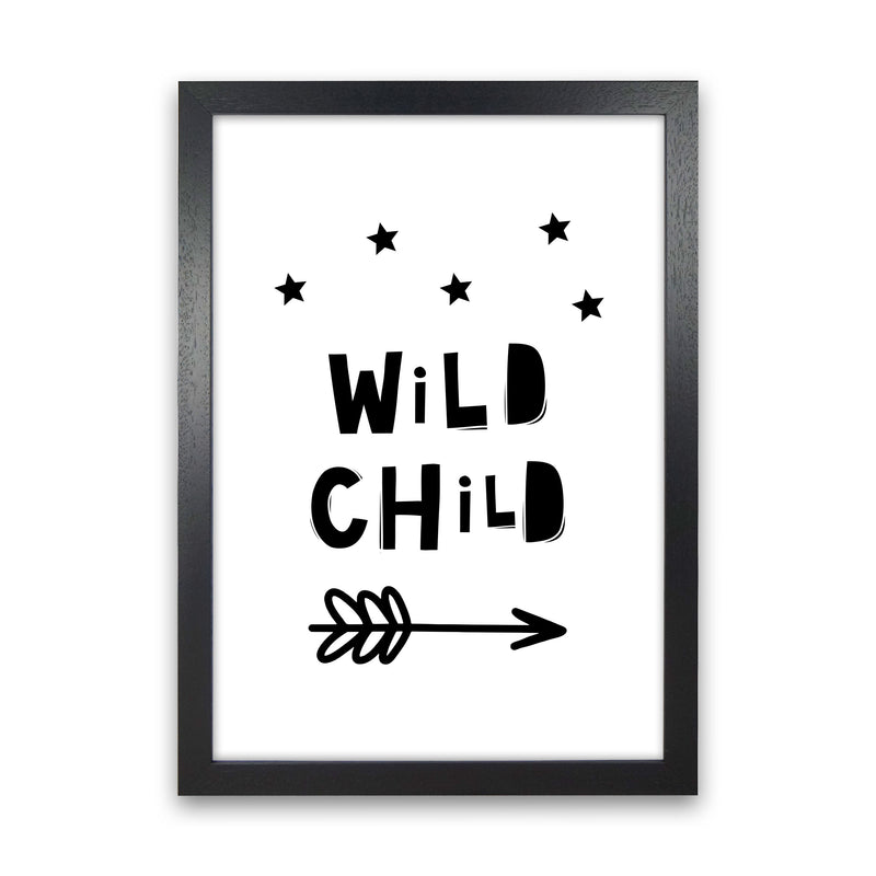 Wild Child Scandi Modern Print Black Grain