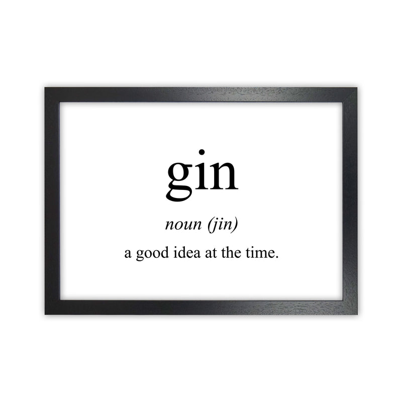 The Meaning Of Gin Modern Print, Framed Kitchen Wall Art
