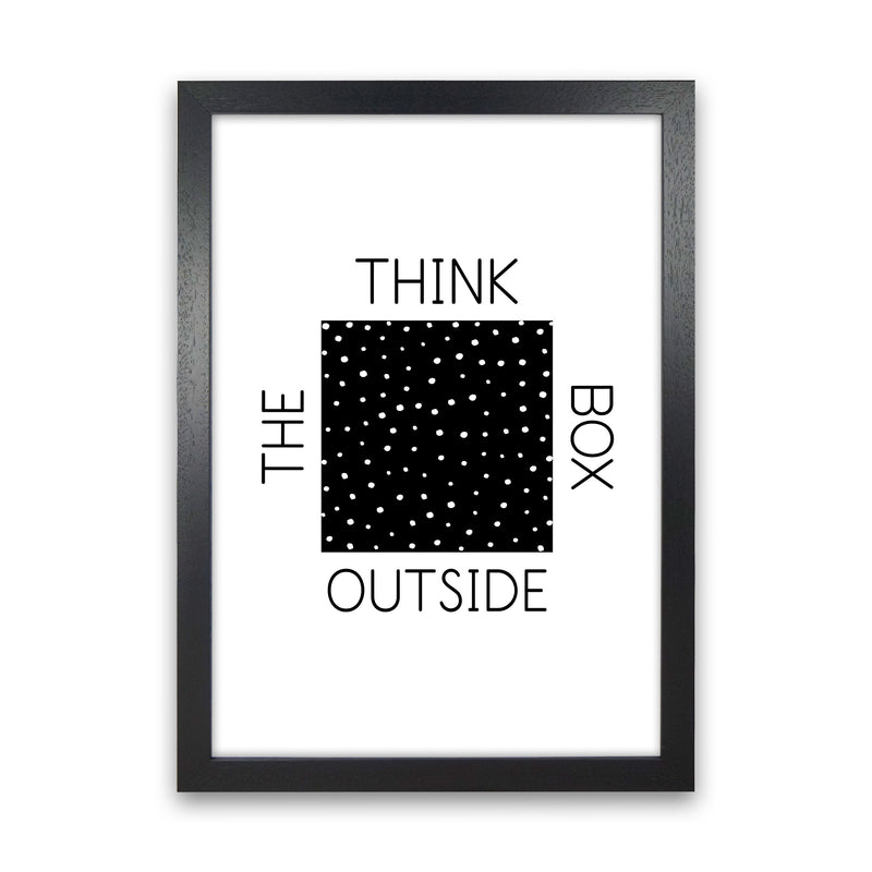 Think Outside The Box Modern Print Black Grain