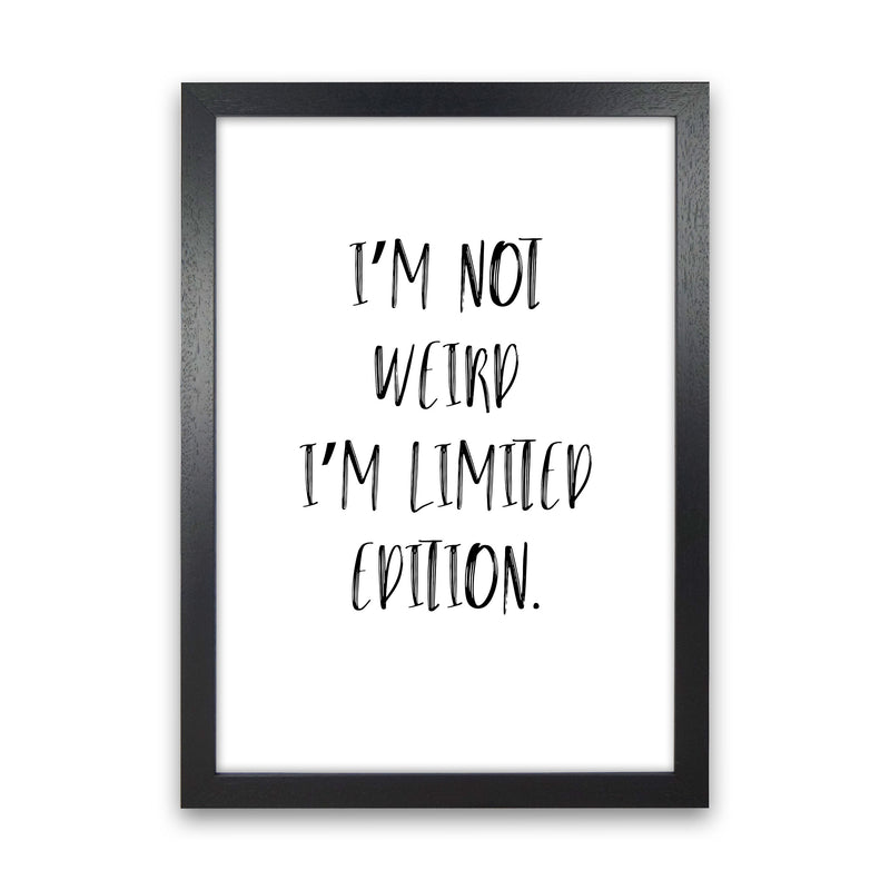 Limited Edition Framed Typography Wall Art Print Black Grain