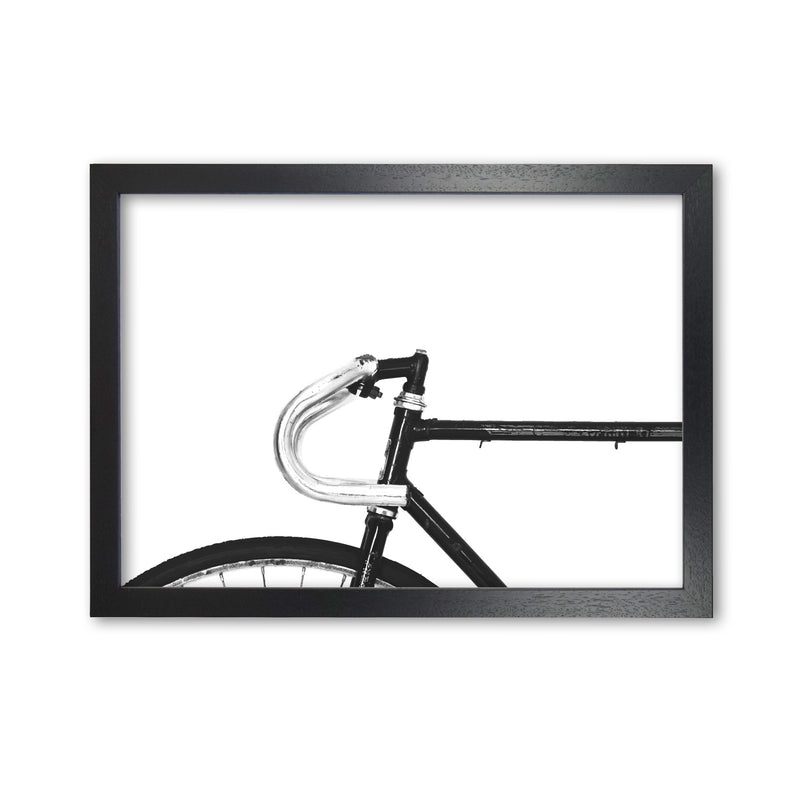 Minimal Bike Frame Modern Print Black Grain