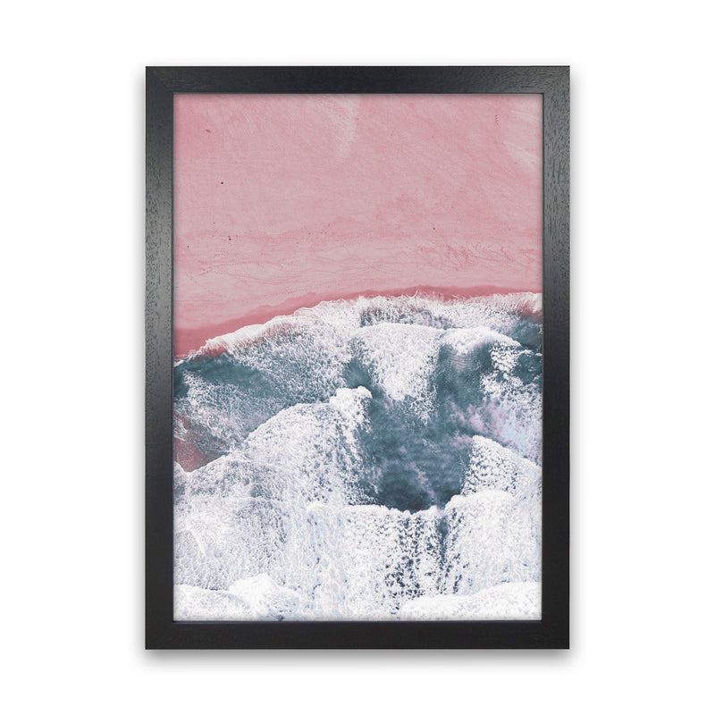 Pink Sand Modern Print, Framed Botanical & Nature Art Print Black Grain