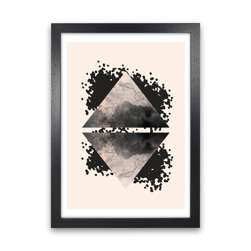 Nude And Black Watercolour 1 Art Print by Pixy Paper Black Grain