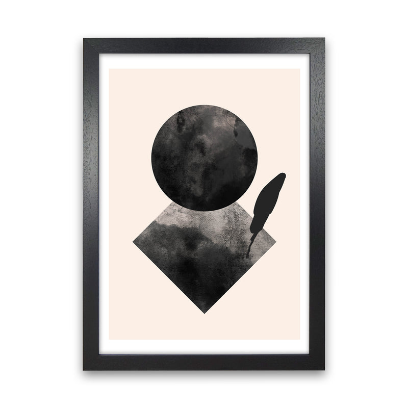 Nude And Black Watercolour 2 Art Print by Pixy Paper Black Grain