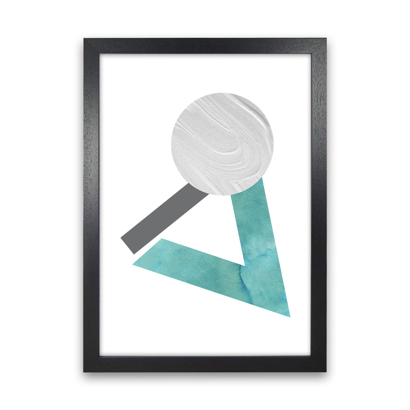 Marble Teal And Silver 3 Art Print by Pixy Paper Black Grain