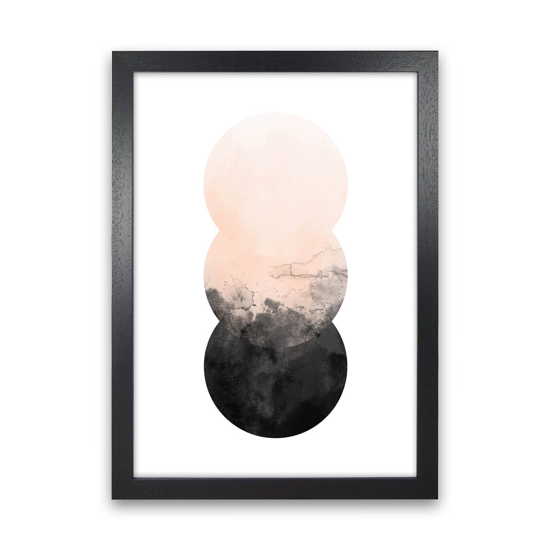 Nude And Black Watercolour 5 Art Print by Pixy Paper Black Grain