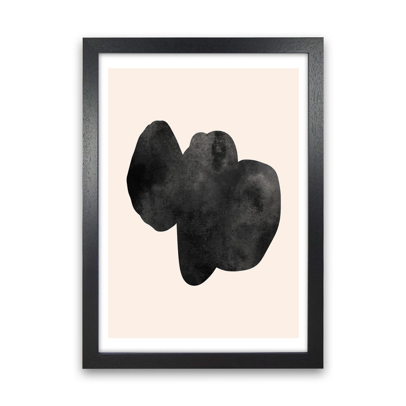 Nude And Black Watercolour 6 Art Print by Pixy Paper Black Grain