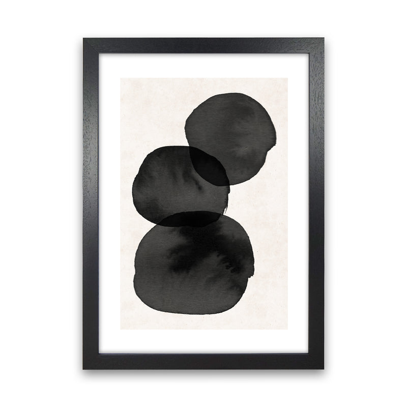 Nude And Pearl Stacked Stones  Art Print by Pixy Paper Black Grain