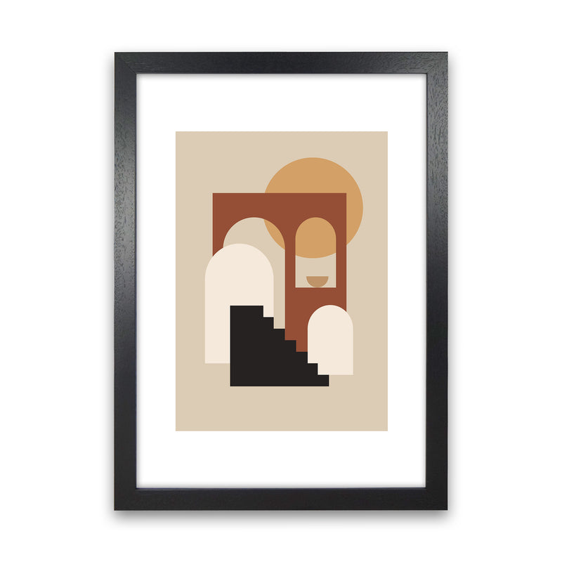 Mica Sand Stairs To Sun N16  Art Print by Pixy Paper Black Grain