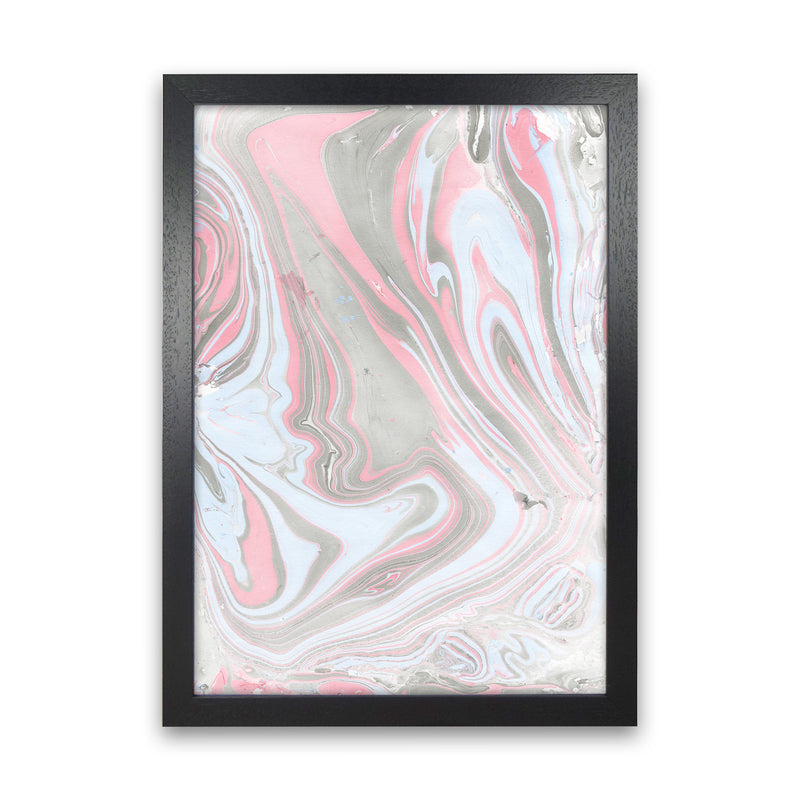 Liquid Mix Stone And Pink  Art Print by Pixy Paper Black Grain