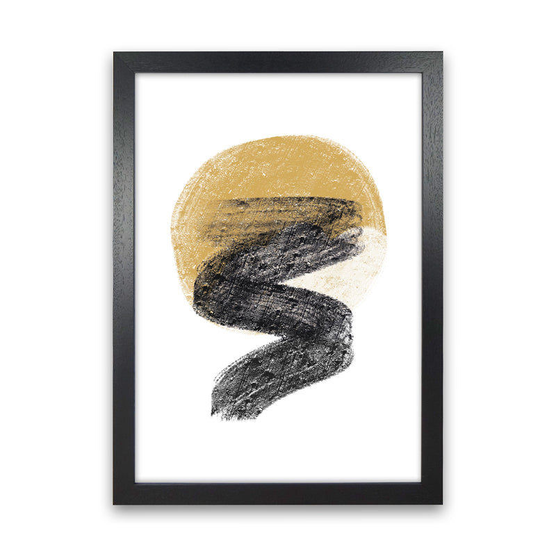 Dalia Chalk Gold Moon Zig  Art Print by Pixy Paper