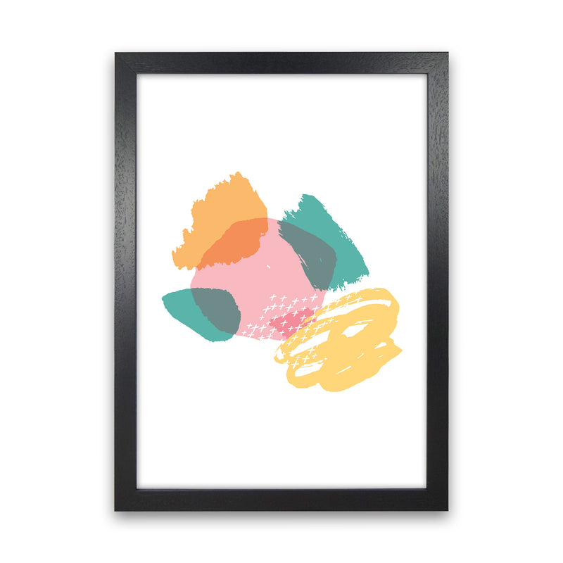 Mismatch Pink And Teal  Art Print by Pixy Paper Black Grain