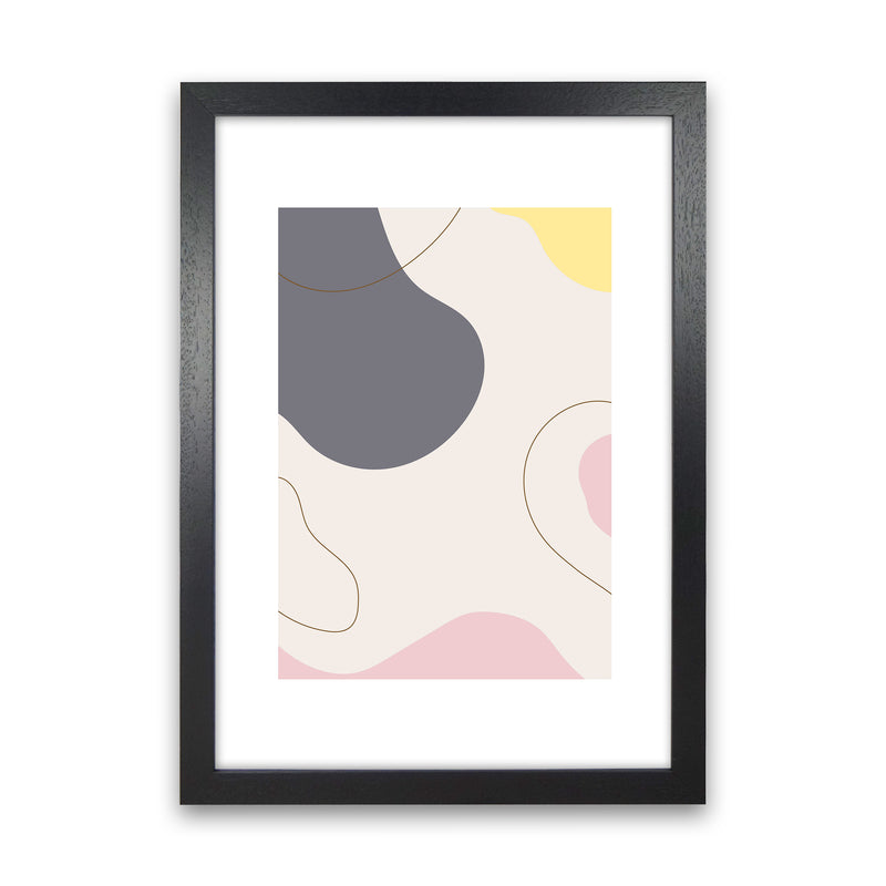 Mila Pink Abstract N17  Art Print by Pixy Paper Black Grain