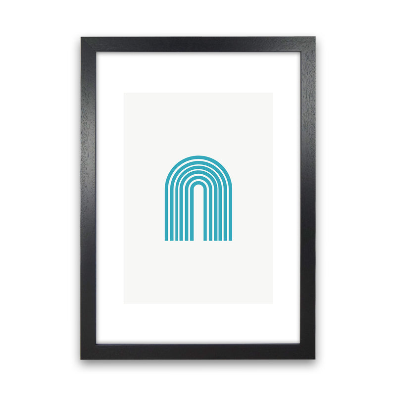 Mita Teal Rainbow N7  Art Print by Pixy Paper Black Grain