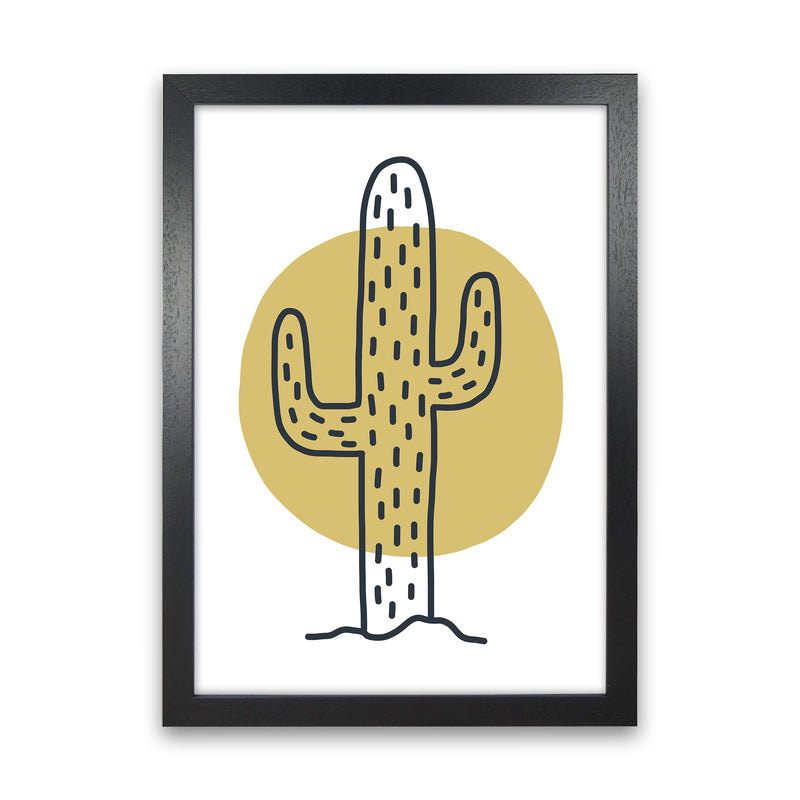 Cactus Moon  Art Print by Pixy Paper Black Grain
