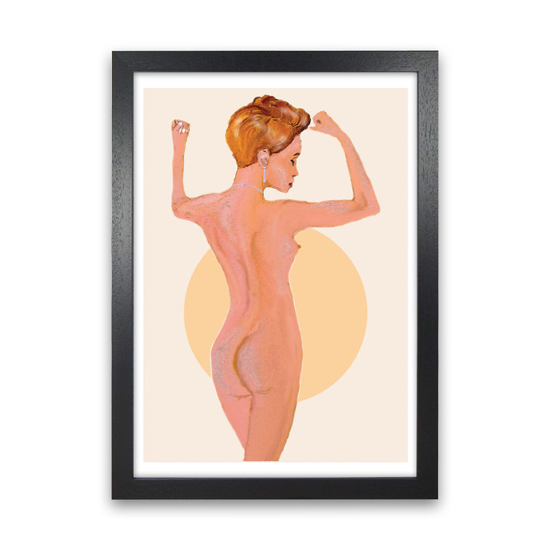 Nude Woman  Art Print by Pixy Paper Black Grain
