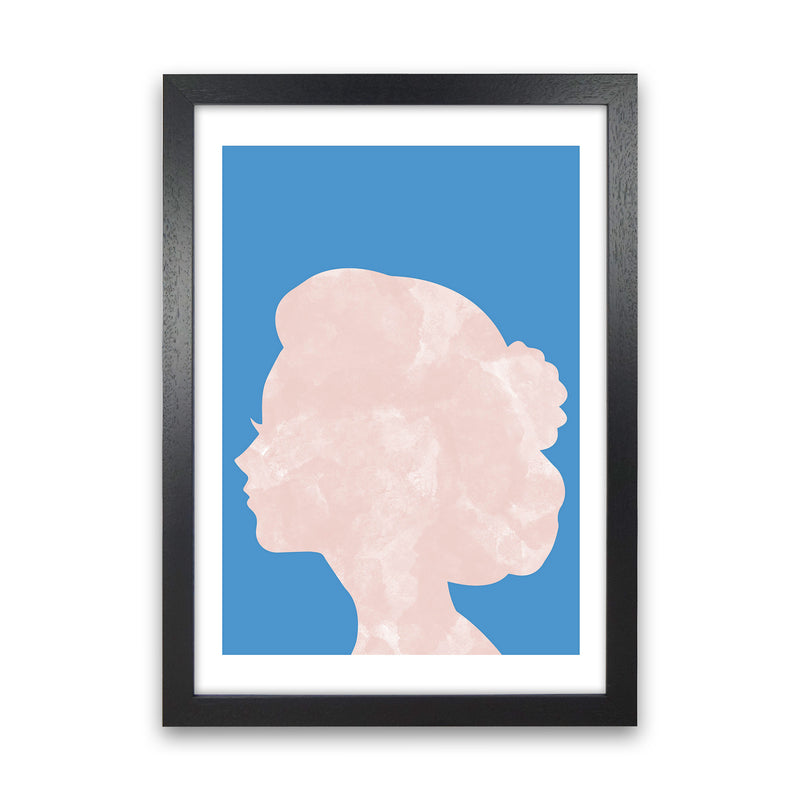 Marble Head Blue  Art Print by Pixy Paper Black Grain