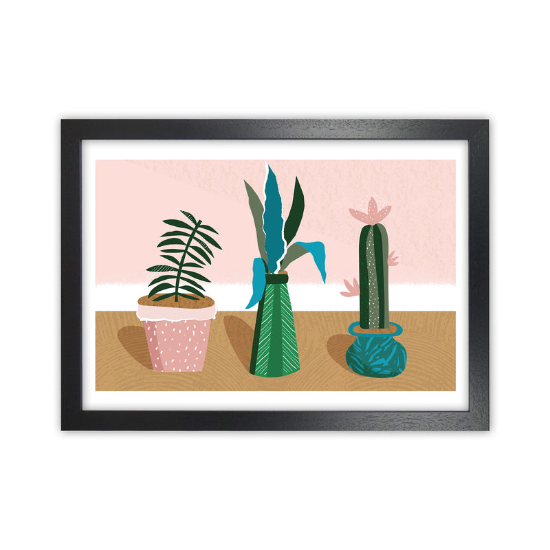 Plant Collection Jungle Abstract  Art Print by Pixy Paper Black Grain