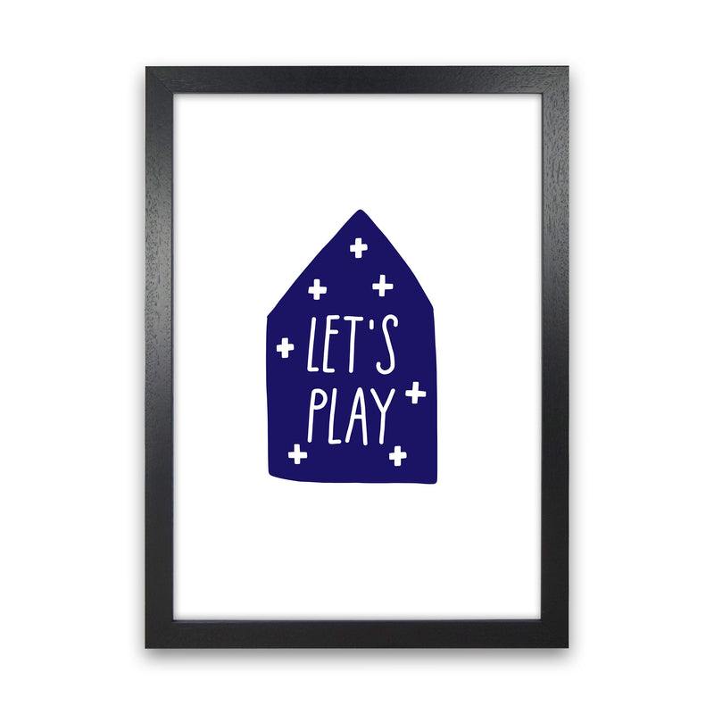 Let'S Play House Navy Super Scandi  Art Print by Pixy Paper Black Grain