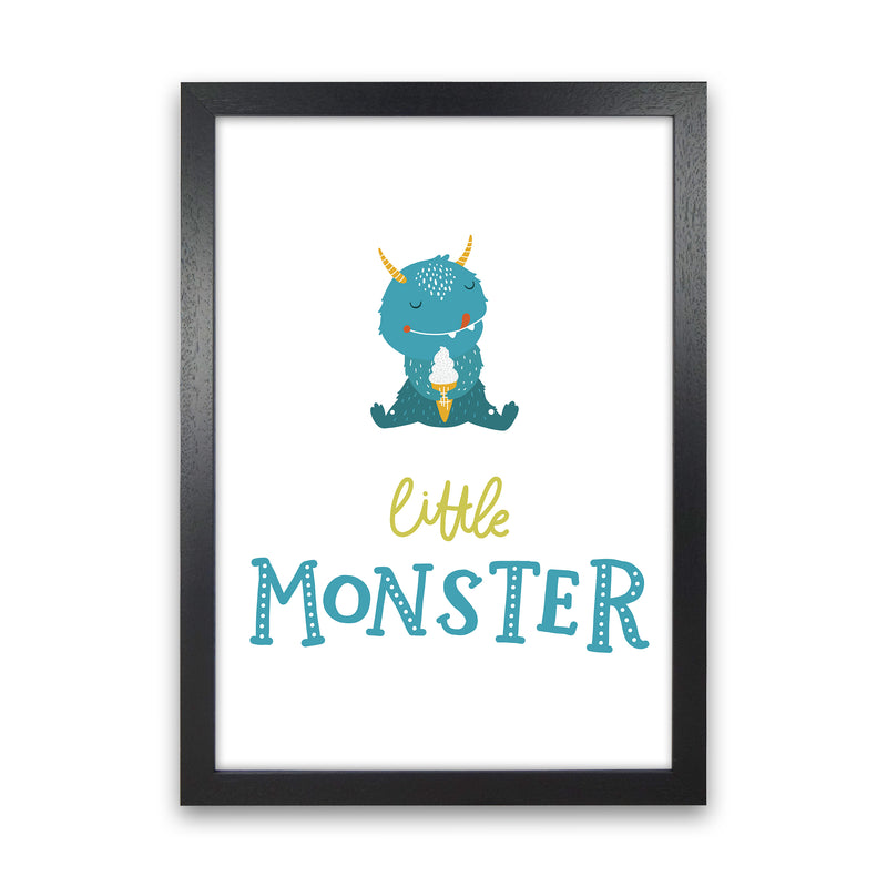 Little Monsters Ice Cream  Art Print by Pixy Paper Black Grain