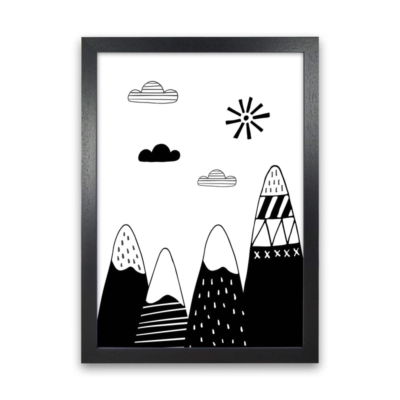 Scandinavian Mountains  Art Print by Pixy Paper Black Grain