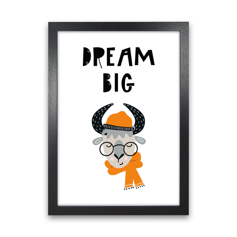 Dream Big Animal Pop  Art Print by Pixy Paper Black Grain
