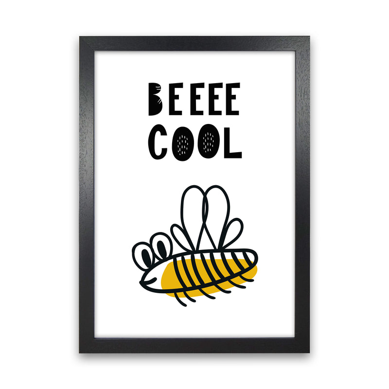 Bee Cool Animal Pop  Art Print by Pixy Paper Black Grain