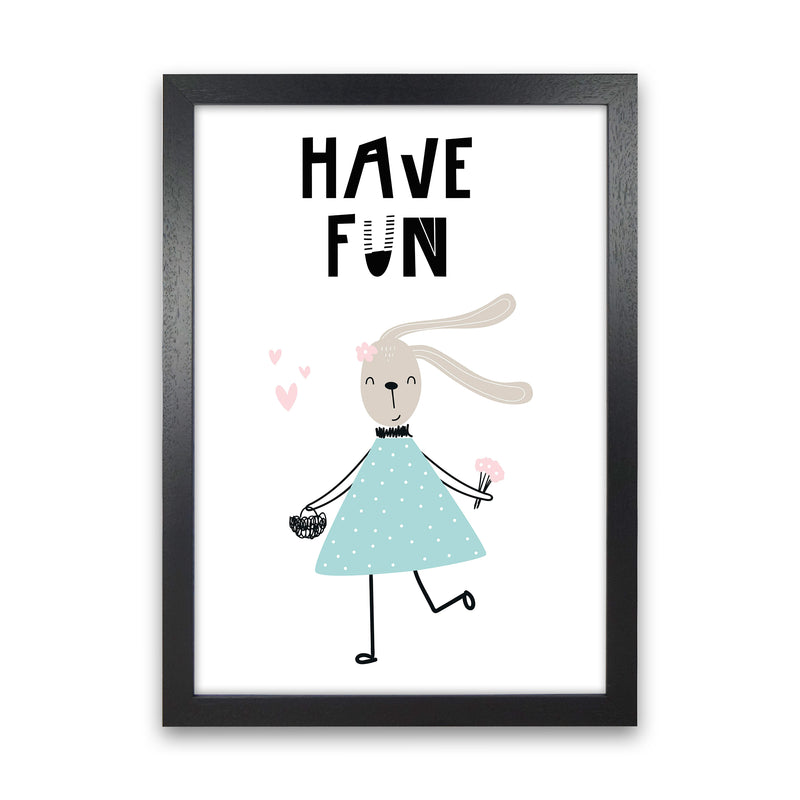 Have Fun Animal  Art Print by Pixy Paper Black Grain