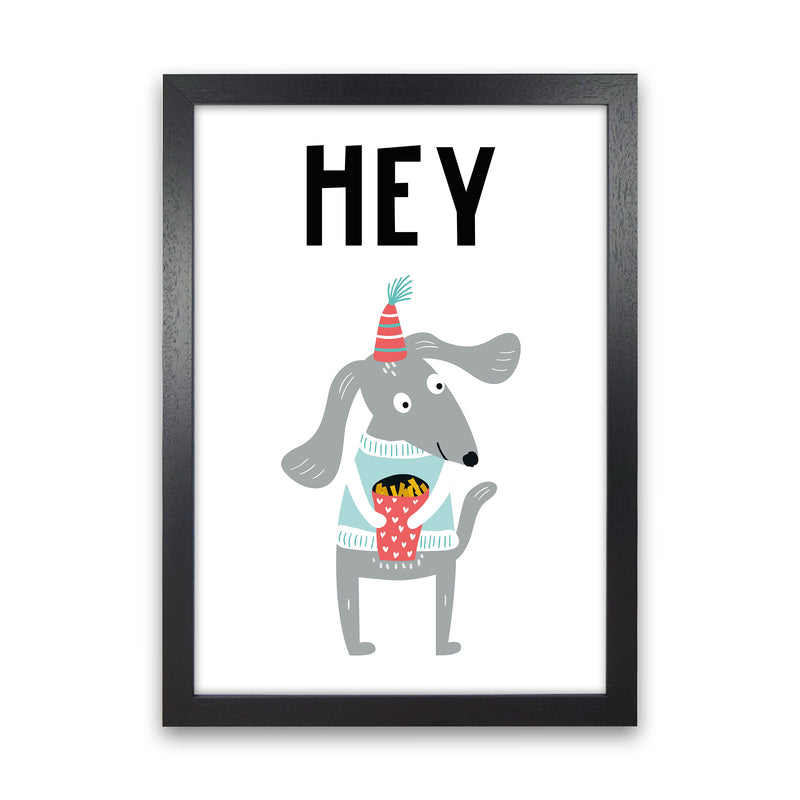 Hey Animal Pop  Art Print by Pixy Paper Black Grain