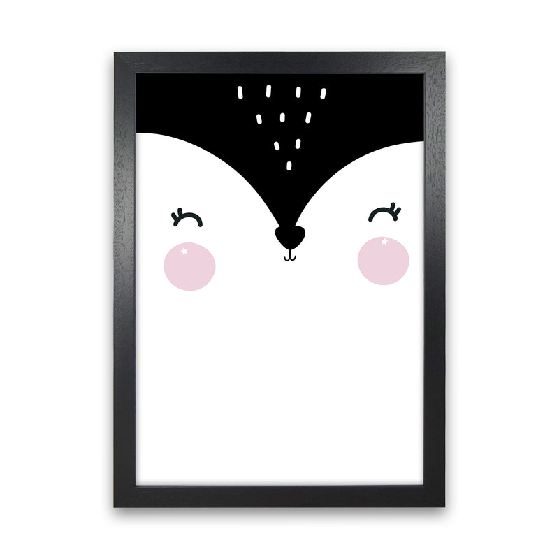 Penguin Face  Art Print by Pixy Paper Black Grain