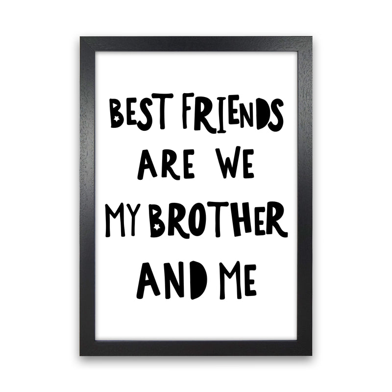 Best Friends  Art Print by Pixy Paper Black Grain