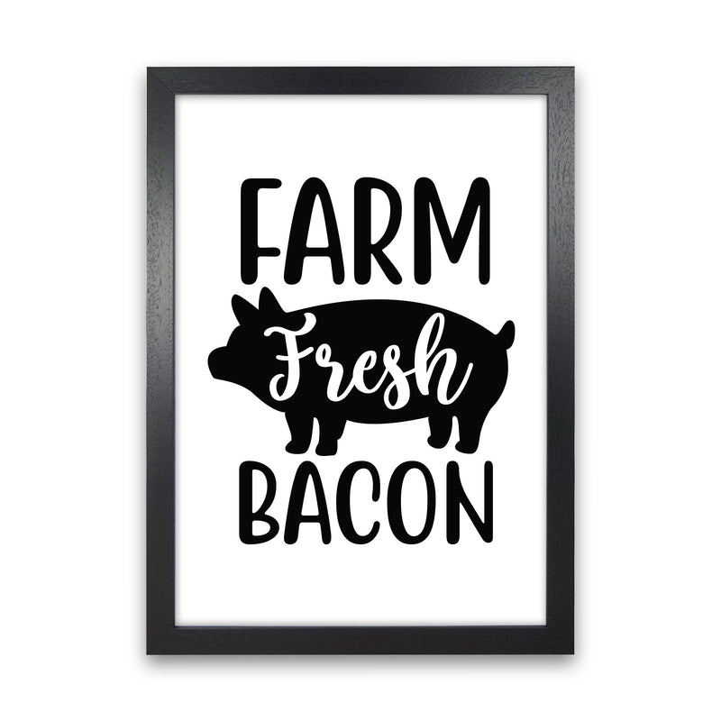 Farm Fresh Bacon  Art Print by Pixy Paper Black Grain