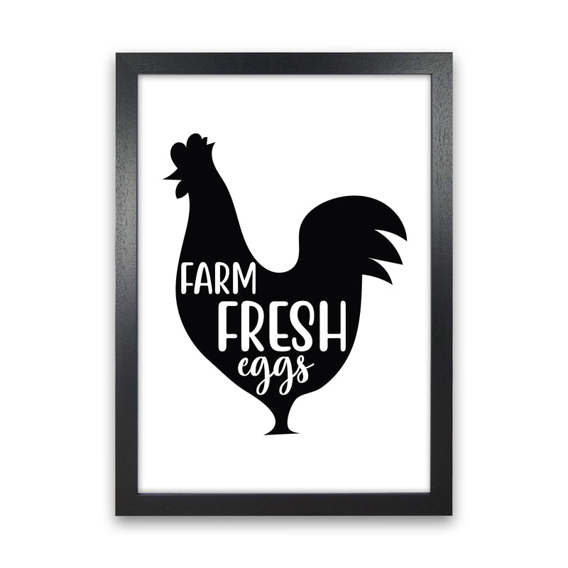 Farm Fresh Eggs  Art Print by Pixy Paper Black Grain