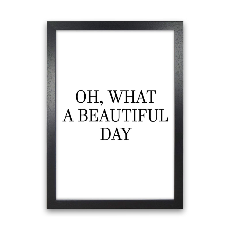 Oh What A Beautiful Day  Art Print by Pixy Paper Black Grain