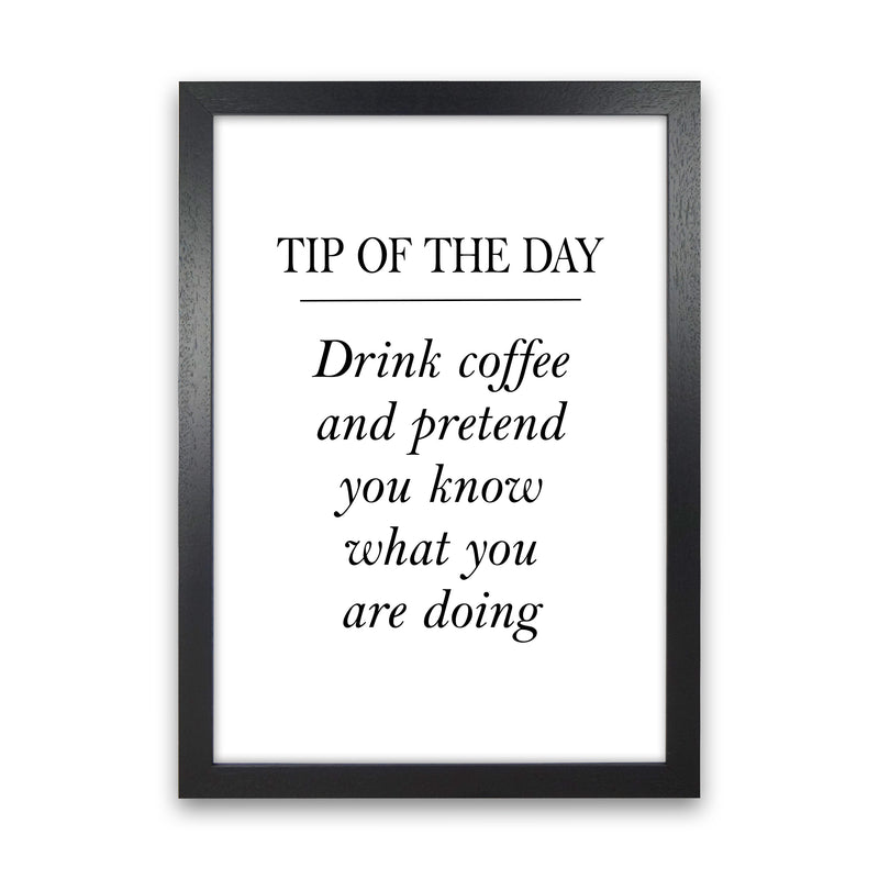 Tip Of The Day  Art Print by Pixy Paper Black Grain