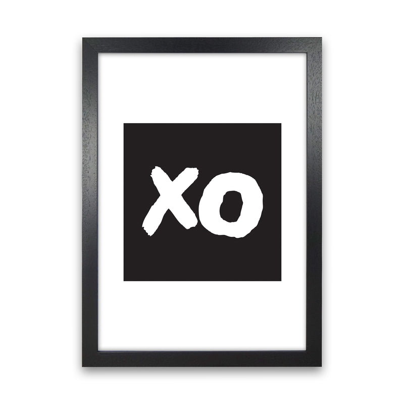 Xo Black Box  Art Print by Pixy Paper Black Grain