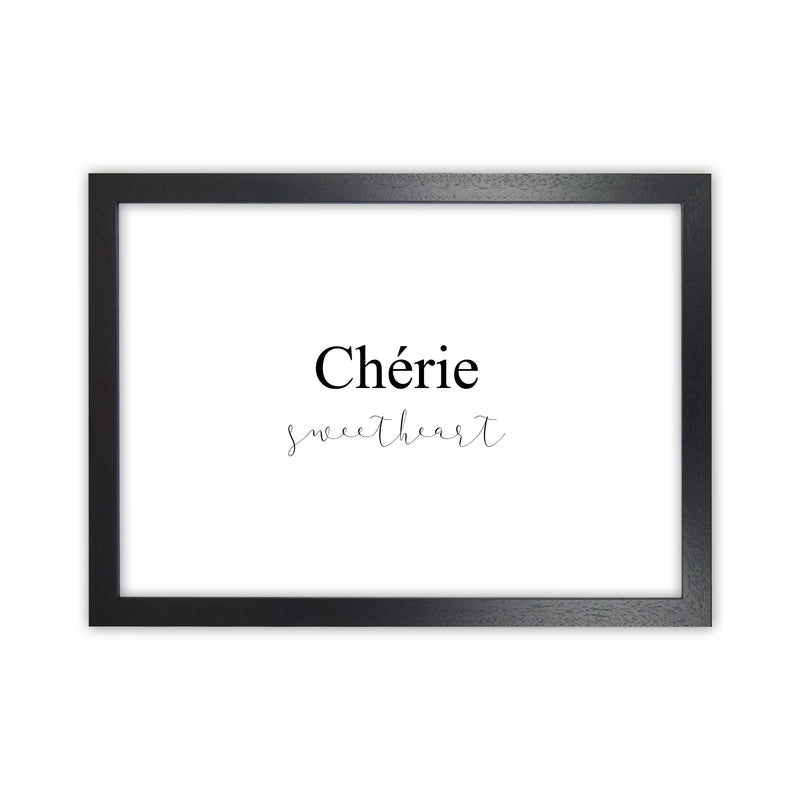 Cherie  Art Print by Pixy Paper Black Grain