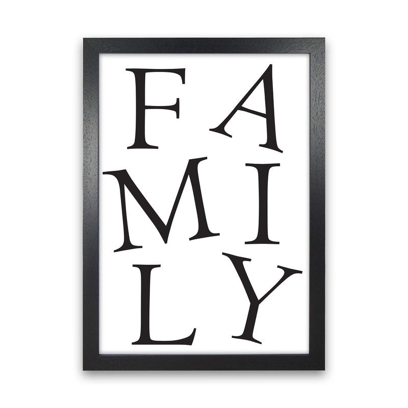Family  Art Print by Pixy Paper Black Grain
